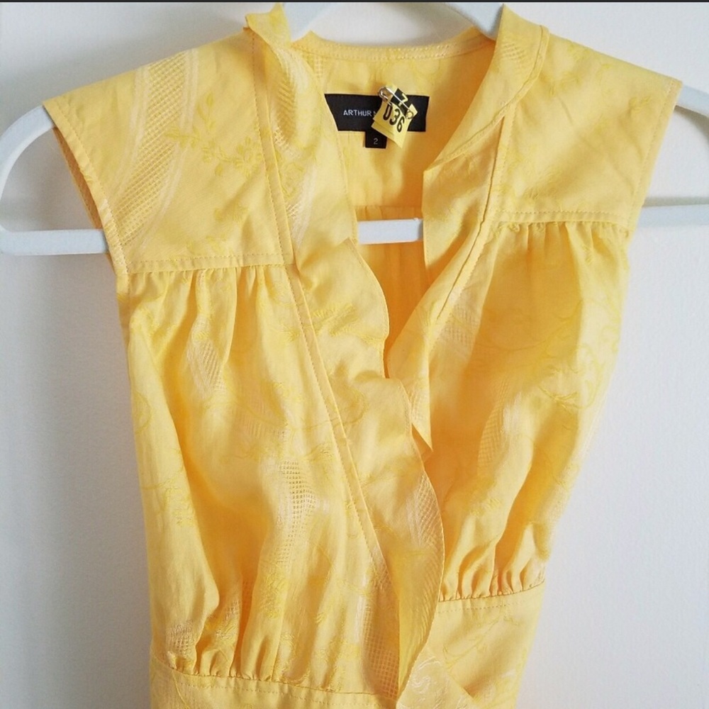 Arthur Mendonca yellow wrap dress.